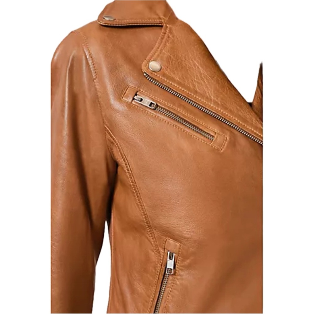 American Leather Co. Black Washed Lamb Leather Moto Jacket Sizes 16-20 3LM07.25 - Picture 4 of 8
